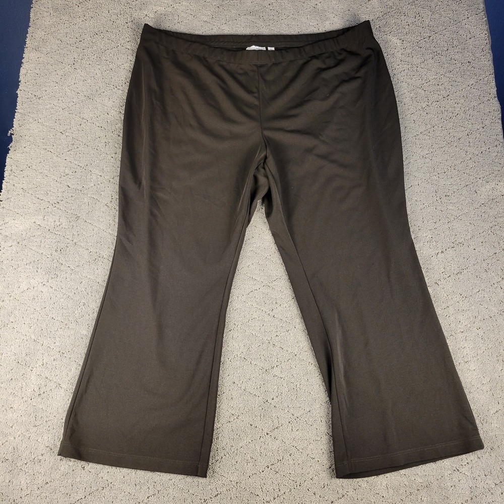 Susan Graver Pants Womens 3XP‎ Black Pull On High Rise Relaxed Elastic Waist